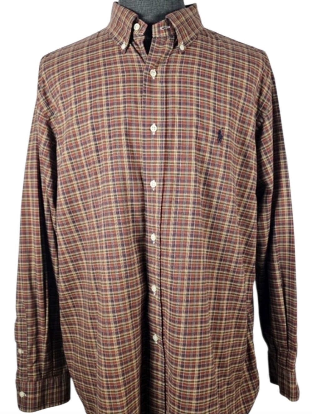 Polo Ralph Lauren Classic Fit Men's Plaid Long Sleeve Button Down Size XXL